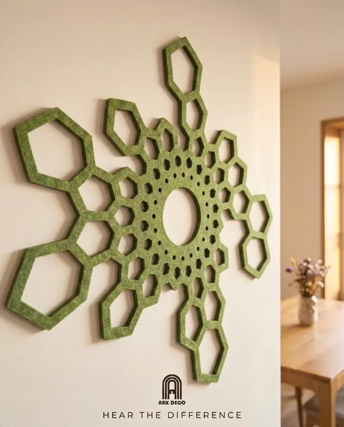 Hushex · Olijfgroen vilt · Woonkamer