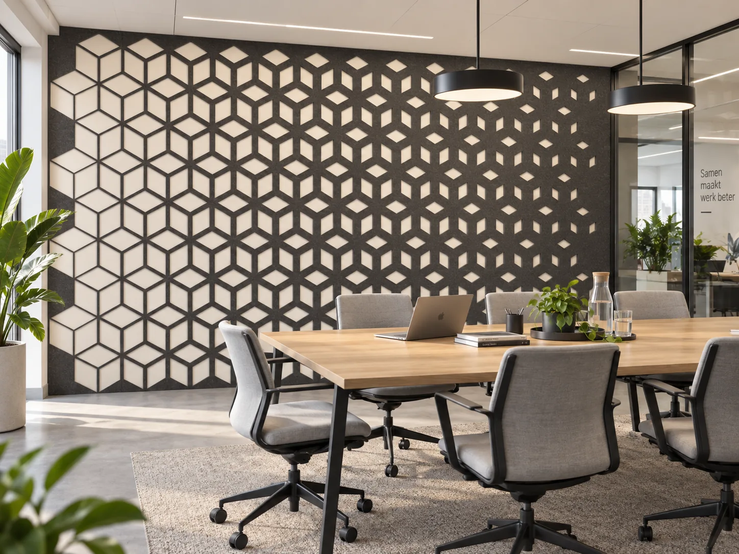 Boardroom · Kubus · Antraciet vilt